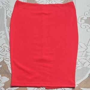 Elegant Red Pencil Skirt